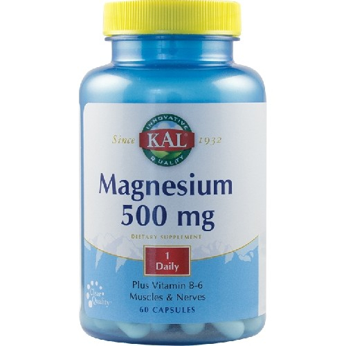 Magnesium 500mg, 60cps, KAL Vitamins [2]