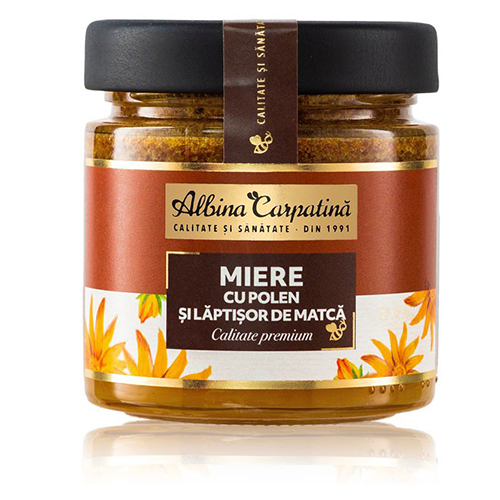 Miere cu Polen si Laptisor de Matca 270gr Albina Carpatina [2]