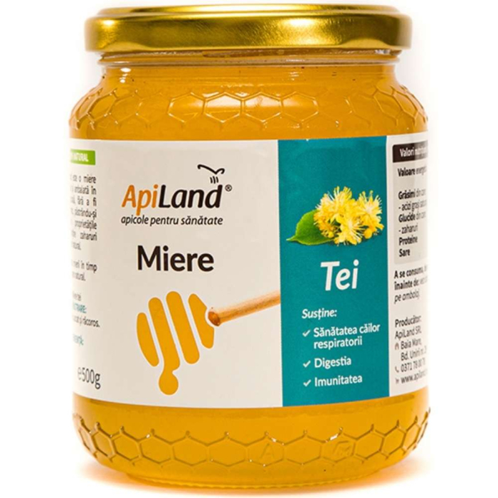 Miere Tei Cruda, 500g, Apiland [2]