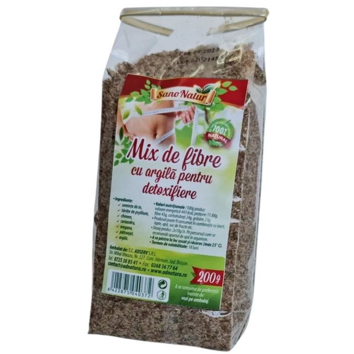 Mix Fibre Cu Argila Ptr Detoxifiere 200g Ad Natura [2]