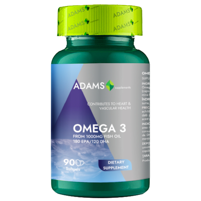 Omega 3 1000mg, 90cps, Adams Supplements [2]
