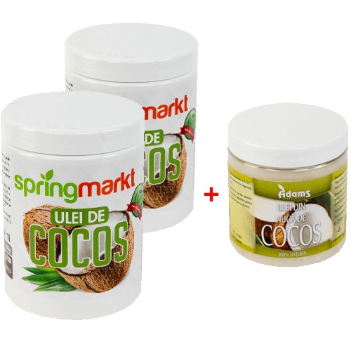 Pachet 2X Ulei de Cocos 1l + Ulei de Cocos 250ml GRATUIT [2]
