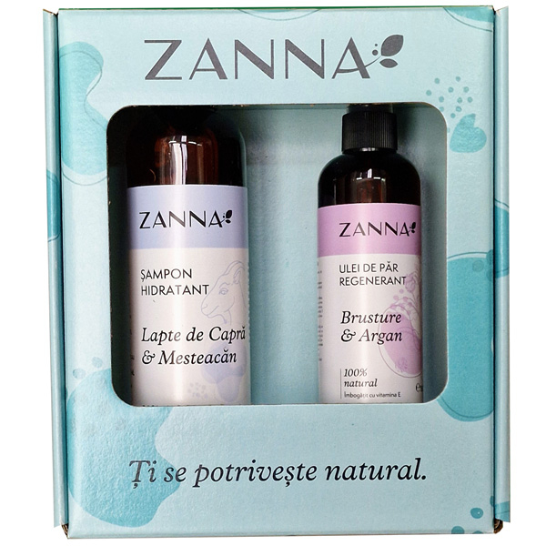 Pachet Sampon Hidratant + Ulei de par regenerant, Zanna [2]