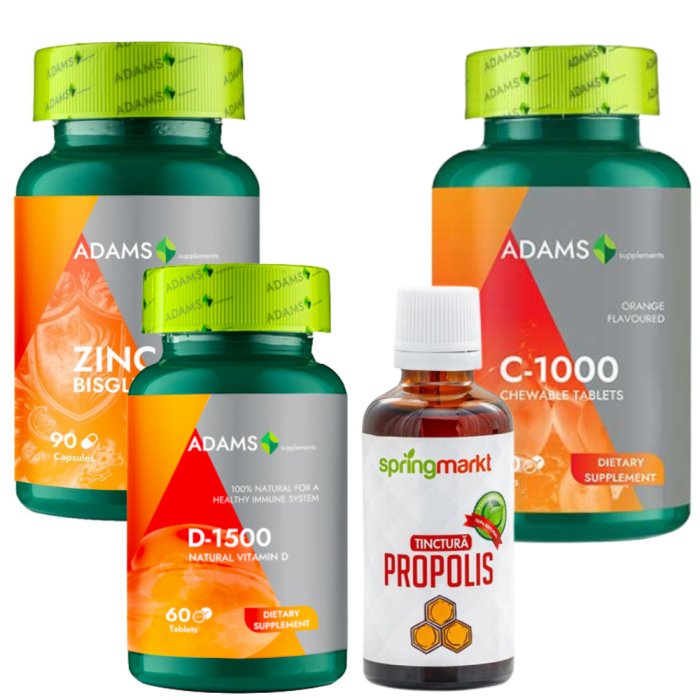 Pachet Tinctura Propolis, Vit C, D & Zinc [2]