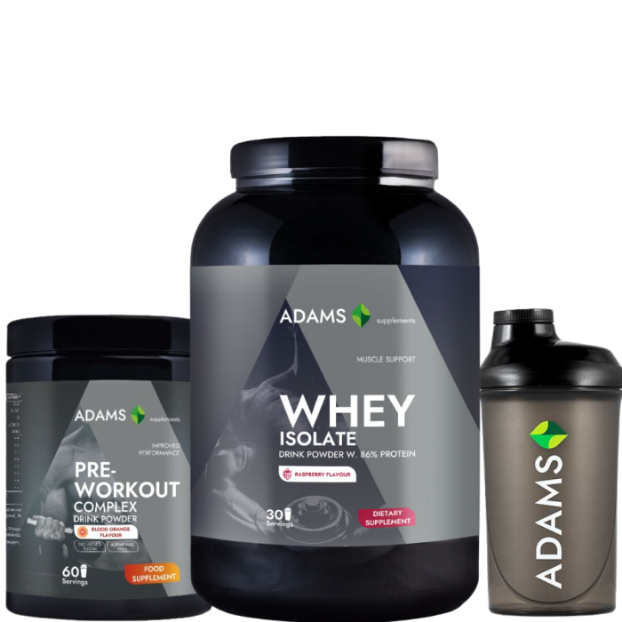Pachet Whey Isolate Protein (zmeura) 908gr & PreWorkout Complex [2]