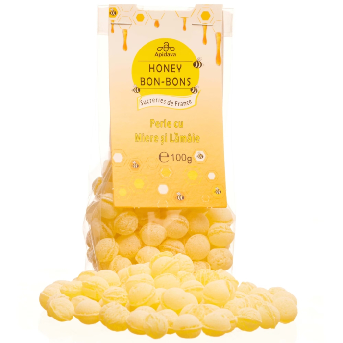Perle cu Miere si Lamaie, 100g, Apidava [2]