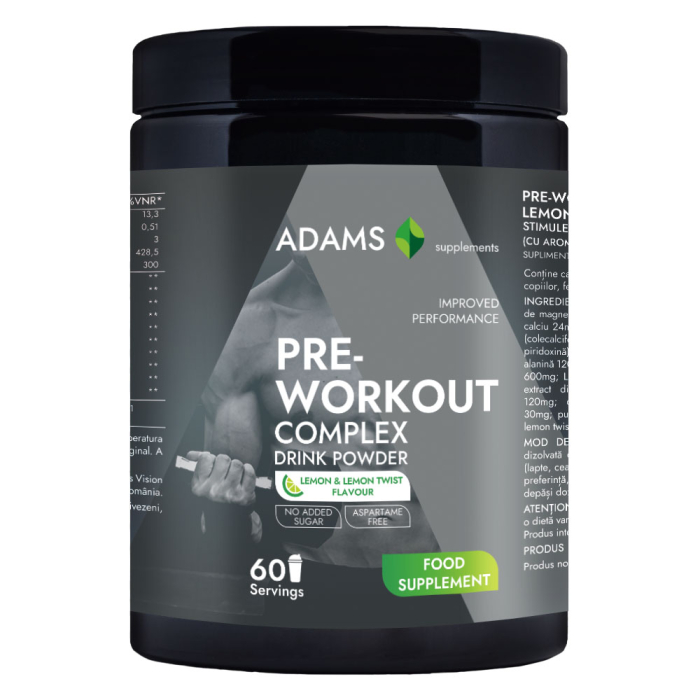 PreWorkout Complex (lemon-twist), 360g, Adams Supplements [2]