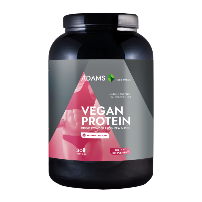 Proteina vegana (zmeura), 908gr, Adams [2]