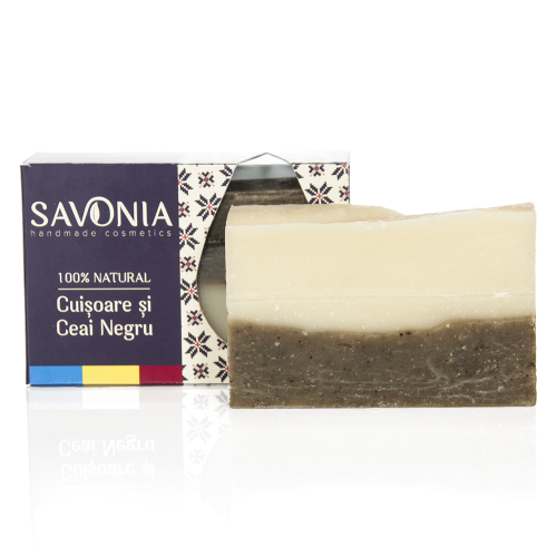 Sapun Cuisoare & Ceai Negru, 90gr, Savonia [2]
