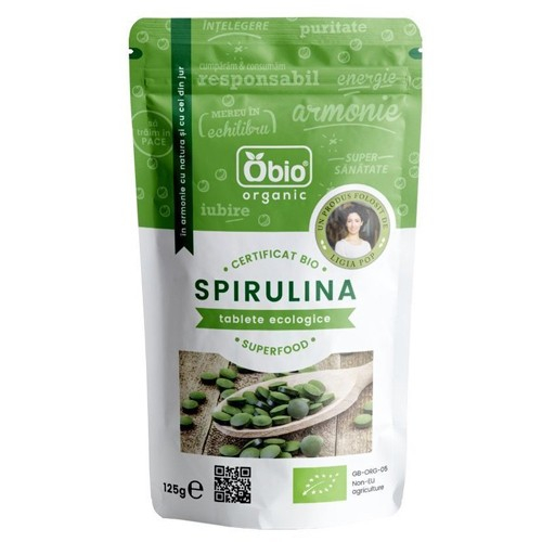 Spirulina Tablete Bio 125g (250 tablete) Obio [2]
