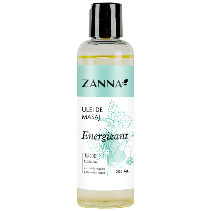 Ulei de masaj Energizant cu Lamaie si Menta, 200ml, Zanna [2]