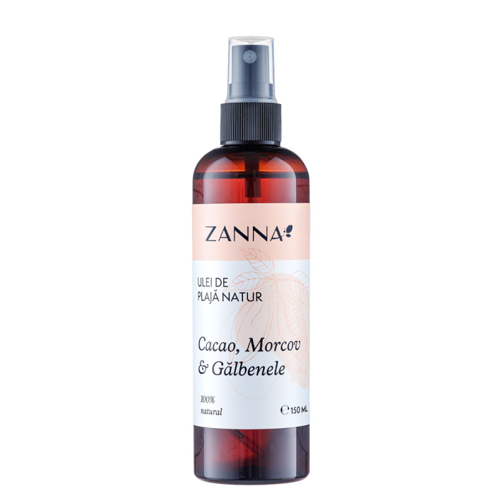 Ulei de plaja Natur cu Cacao, Morcov si Galbenele, 150ml, Zanna [2]