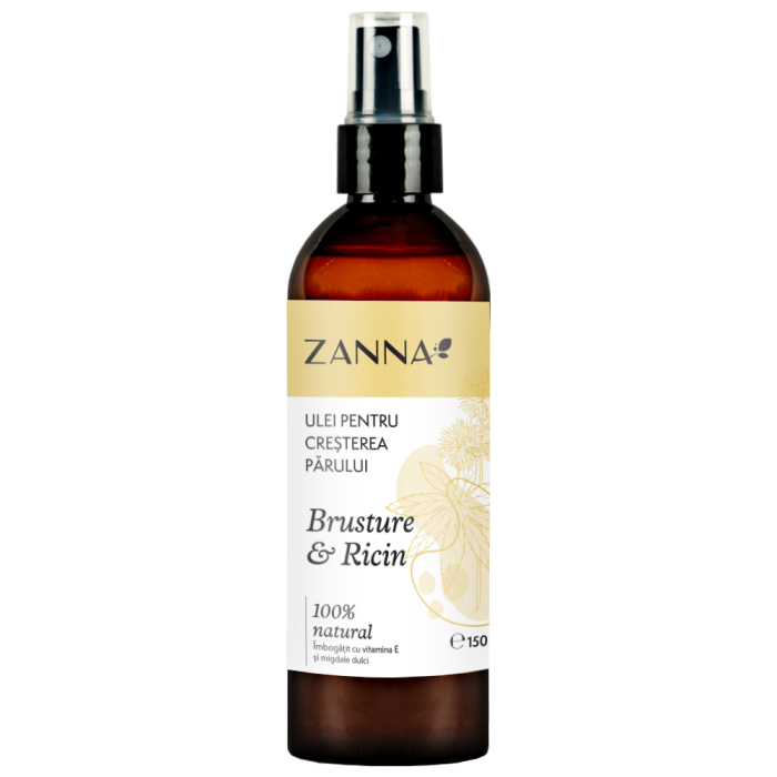 Ulei pentru cresterea parului cu Brusture si Ricin, 150ml, Zanna [2]