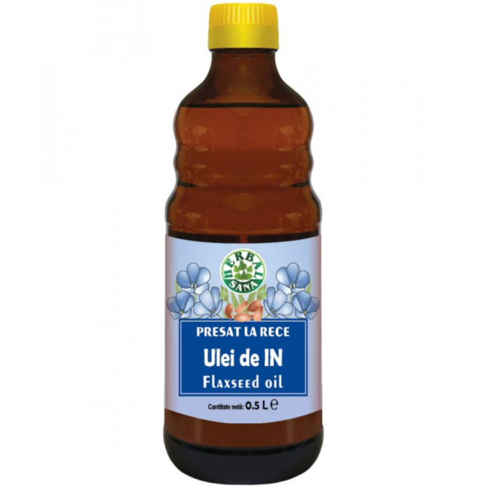 Ulei Seminte de In Presat la Rece 500ml Herbavit [2]