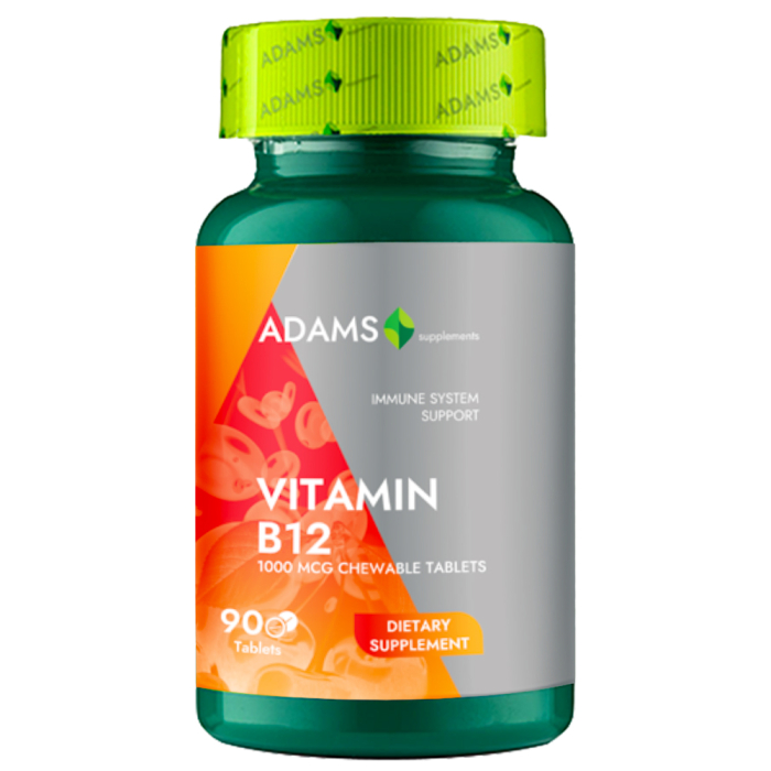 Vitamina B12 1000mcg 90tab, Adams Supplements [2]