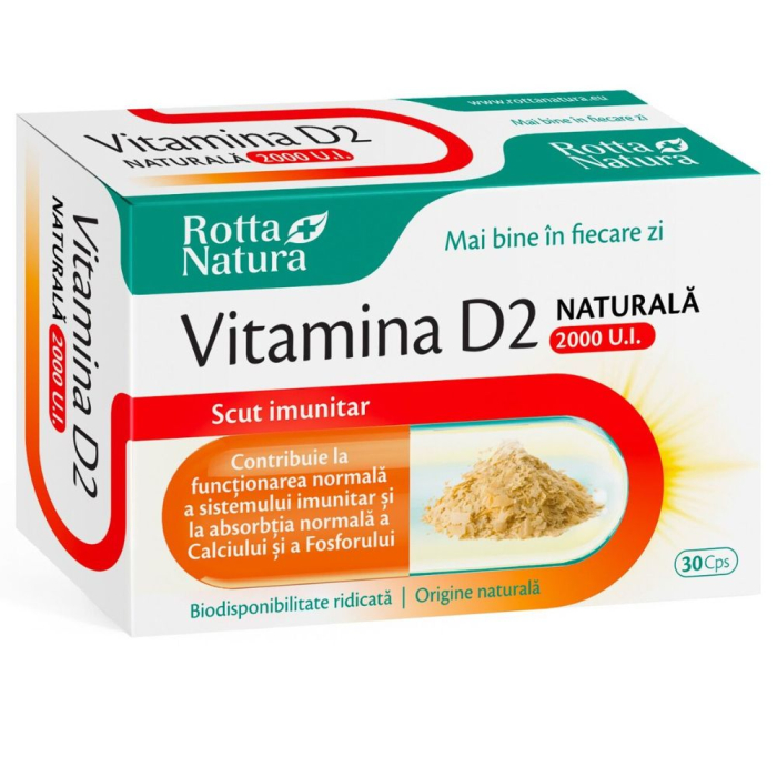 Vitamina D2 Naturala 2000 U.i 30cps, Rotta Natura [2]