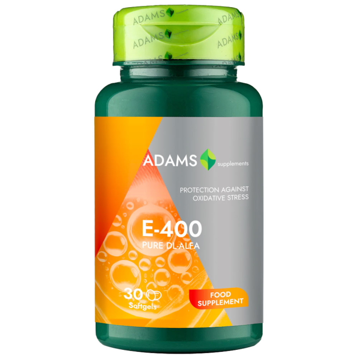 Vitamina E-400 sintetica, 30cps, Adams Supplements [2]