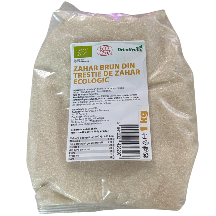 Zahar Brun din Trestie de Zahar Eco 1kg  Driedfruits [2]