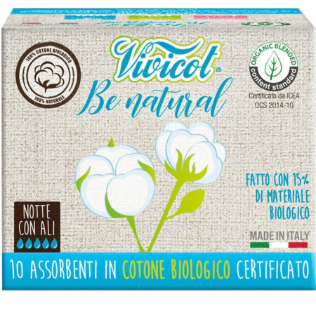 Alte produse pentru femei - Absorbante Noapte Bumbac 5 Picaturi 10buc  Bio Holistic