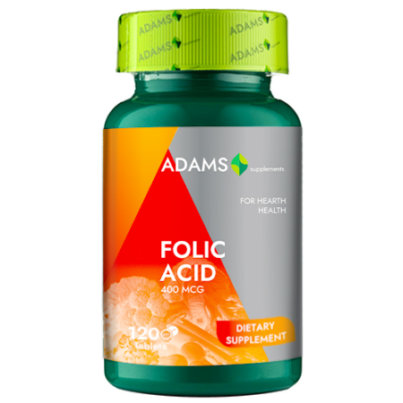 Vitamina B - Acid Folic 400mcg 120tab, Adams