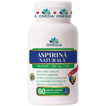 Antiinflamator - Aspirina Naturala Salicina, 105 mg, 60 cps, Onedia