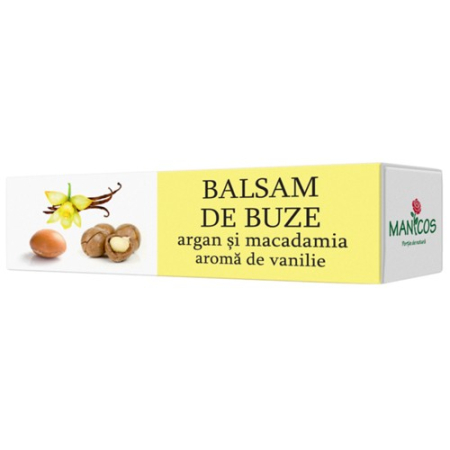 Unguente, geluri, solutii - Balsam De Buze Argan, Macadamia, Vanilie Manicos