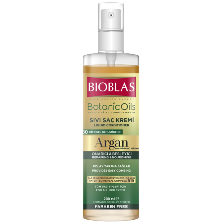Balsam lichid pentru par cu ulei de Argan, 200ml, Bioblas [0]