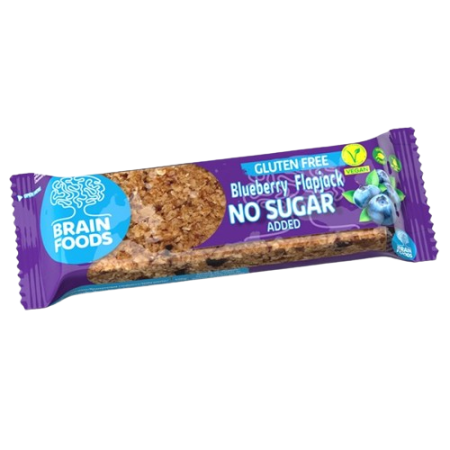 Batoane de cereale si fructe - Baton de Ovaz cu Afine fara Gluten si fara Zahar 70gr Brain Foods