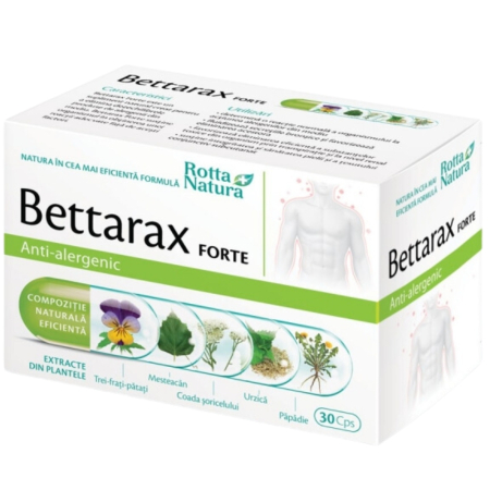 Suplimente alimentare - Bettarax Forte Anti-alergenic, 30cps, Rotta Natura