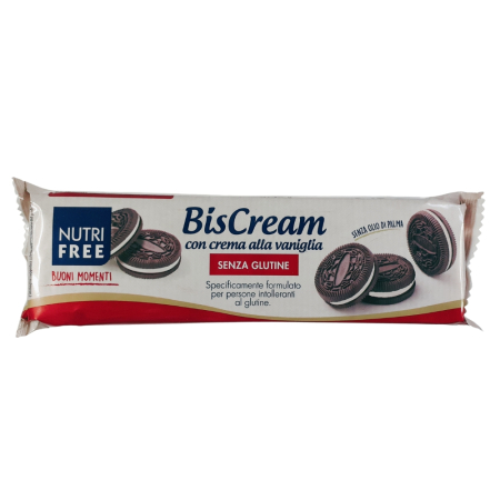Dulciuri, patiserii fara gluten - Biscuiti Biscream cu crema de vanilie, 125g, NutriFree