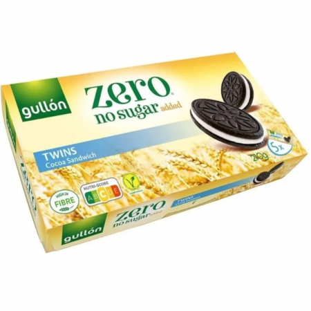 Patiserii - Biscuiti cu Cacao si Crema de Lapte fara Zahar 210g Gullon