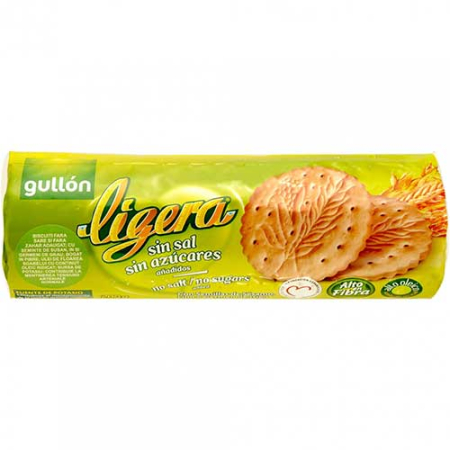 Dulciuri, patiserii fara gluten - Biscuiti Ligeria cu Fibre, 200gr, Gullon