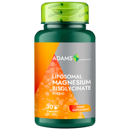 Multiminerale - Bisglicinat de Magneziu Lipozomal 800mg, 30cps, Adams Supplements