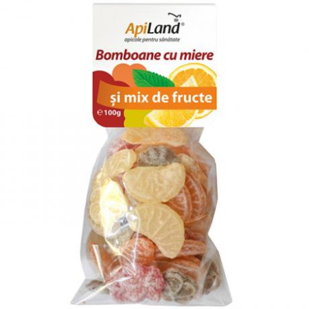 Bomboane Cu Miere si Mix De Fructe 100g Apiland [0]