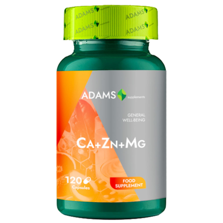 Multivitamine - Ca + Zn + Mg, 120cps, Adams Supplements