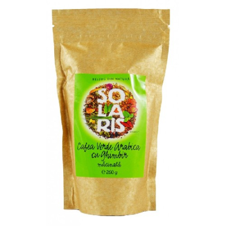 Cafea verde - Cafea Verde Arabica cu Ghimbir Macinata 260gr Solaris