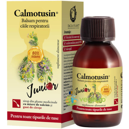 Mama si copilul - Calmotusin Junior Gust Cireșe, 100ml, Dacia Plant