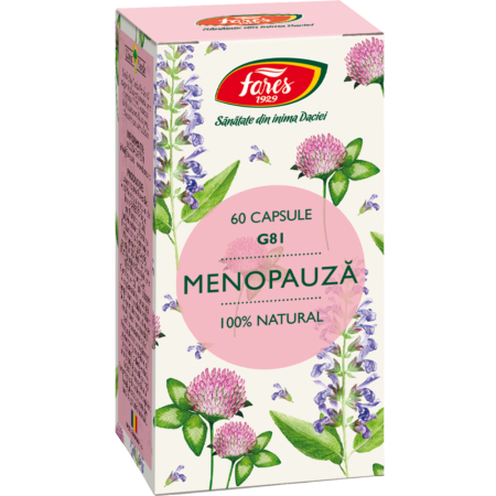 Slabire, dieta, frumusete - Capsule Menopauza  60cps (formula noua) Fares