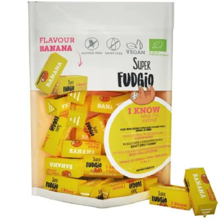 Caramele cu aroma de banane, fara gluten, bio, 150g, Super Fudgio [0]