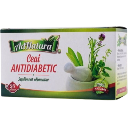 Alimente - Ceai Antidiabetic, 20 plicuri, AdNatura