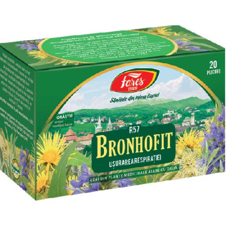 Ceaiuri medicinale compuse - Ceai Bronhofit, 20dz, Fares