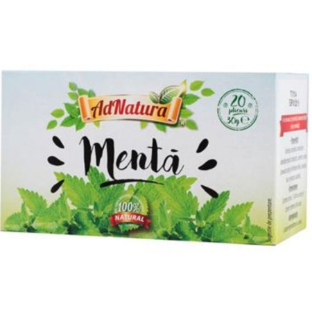 Ceaiuri simple - Ceai de Menta, 25 plicuri, AdNatura