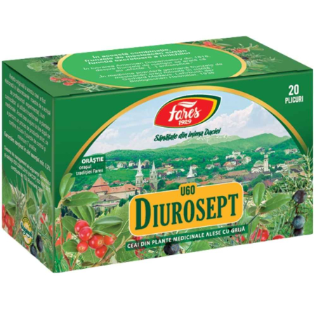 Ceaiuri medicinale compuse - Ceai Diurosept, 20 plicuri, Fares