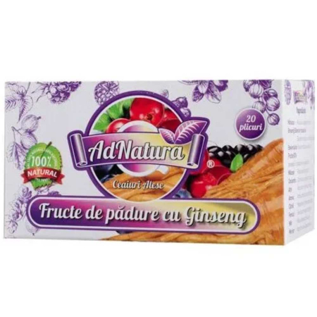 Ceaiuri simple - Ceai Fructe de Padure cu Ginseng, AdNatura