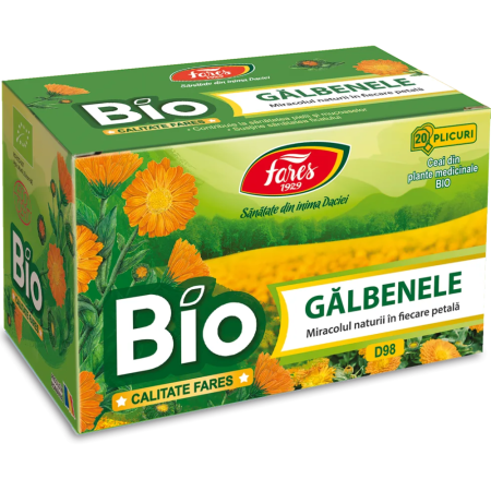 Atelierul de cafea si ceaiuri - Ceai Galbenele Bio 20pl Fares