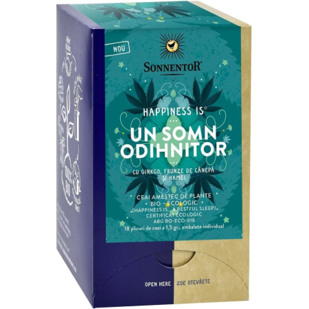 Atelierul de cafea si ceaiuri - Ceai Happiness is...Un Somn Odihnitor Eco 18pl Sonnentor