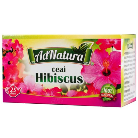 Ceai Hibiscus, Flori, 25 plicuri, AdNatura [1]