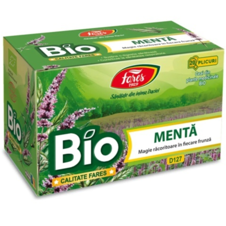 Atelierul de cafea si ceaiuri - Ceai Menta Bio 20pl Fares