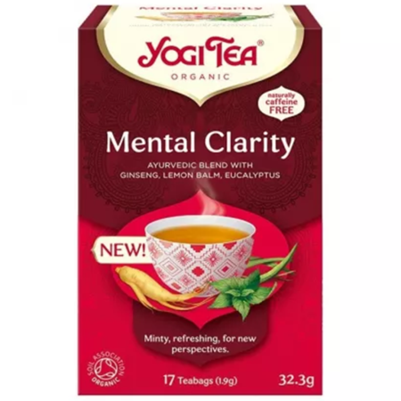 Ceaiuri medicinale compuse - Ceai Mental Calrity, 17 plicuri, Yogi Tea