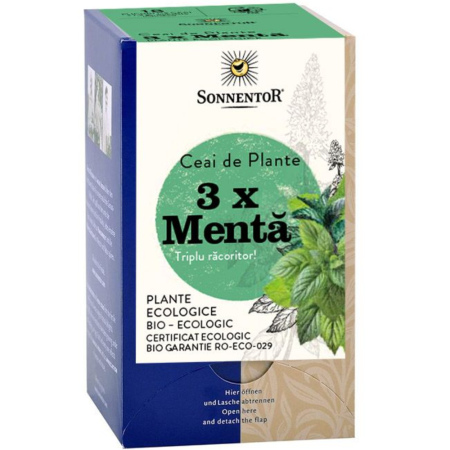 Alimente - Ceai Plante 3X Menta Eco 18pl Sonnentor